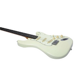 EKO ST-300 Olympic White Chitarra Elettrica ponte e sellette corpo body pickups corde uscita jack potenziometri volume e tono selettore del pickup battipenna corde
