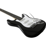 EKO ST 100 3/4 Black Chitarra Elettrica ponte e sellette corpo body pickups corde uscita jack potenziometri volume e tono selettore del pickup battipenna corde