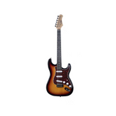 Chitarra elettrica Eko ST-100 Sunburst con corpo in pioppo, manico in acero e tre pickup single-coil. Design classico e versatile