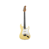 Eko ST-300, chitarra elettrica rossa, corpo in pioppo, manico in acero, tre pickup single-coil, finitura lucida vintage