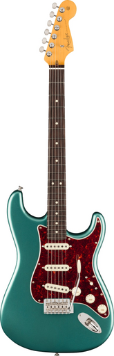 Chitarra elettrica Fender Stratocaster in Faded Sherwood Green Metallic, corpo in ontano, manico in acero, 22 tasti jumbo