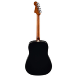 Retro Chitarra acustica Fender California Standard Redondo™ CE, con top in abete, corpo nero, e meccaniche sigillate per accordatura precisa