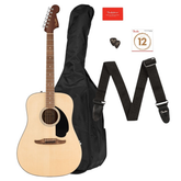 Chitarra acustica Fender California Standard Redondo™ con top in abete, corpo in sapele e accessori inclusi nel pacchetto