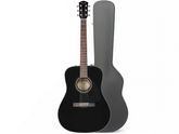 Chitarra acustica nera Fender CD-60 con custodia rigida