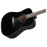 Chitarra acustica nera Fender CD-60, body dreadnought, top in abete, con custodia rigida inclusa