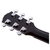 Chitarra acustica nera Fender CD-60 con custodia rigida, top in abete, ideale per principianti e musicisti esperti