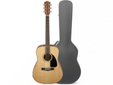 Chitarra acustica Fender CD-60 in finitura naturale con custodia rigida, corpo dreadnought e top in abete laminato