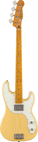 Basso Telecaster® Classic Vibe™ in bianco vintage, con tastiera in acero e pickguard in pergamena, stile anni '70