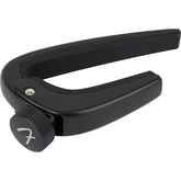 Capotasto Fender Player per chitarra acustica/elettrica, nero, in lega di zinco, con regolazione micrometrica e gomma anti-riflesso
