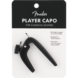 Capotasto Fender Player per chitarre classiche, realizzato in lega di zinco, con regolazione facile e imbottitura protettiva