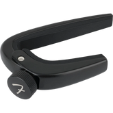 Capotasto mobile Fender Player per chitarre classiche, nero, in lega di zinco, con manopola di regolazione e imbottitura in gomma