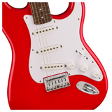 Chitarra Squier Sonic Stratocaster HT Torino Red, leggera e comoda, con pickup single coil e hardware cromato, stile Fender