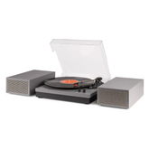 Giradischi Fenton RP165 grigio con amplificatore integrato, altoparlanti stereo e opzioni di riproduzione vinile e Bluetooth