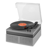 Fenton RP165 grigio: giradischi elegante con amplificatore, altoparlanti stereo e supporto per vinile e streaming Bluetooth