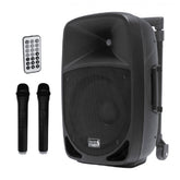Italin Stage FR15AWV2 Cassa attiva Portatile Multifunzione con Microfoni USB e Bluetooth