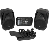 Sistema PA portatile 10"/1", 150W, con lettore MP3, mixer 8 canali e microfono, progettato per un suono di alta qualità