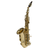 Sassofono soprano in Sib, finitura oro laccato, progettato per studenti, con estensione Sib grave - Fa# acuto