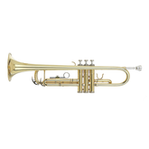 Tromba Grassi STR500 in Sib, ottone laccato, con campana di 125 mm e pistoni in acciaio inox, ideale per studenti