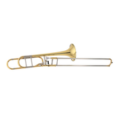 Trombone in Sib/Fa con finitura laccata oro, custodia in foam, bocchino e panno per la pulizia inclusi