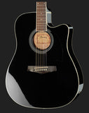 Ibanez PF15ECE Black Chitarra acustica amplificata nera