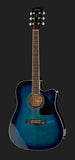 Ibanez PF15ECE TBS Chitarra acustica amplificata blu sunburst
