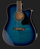 Ibanez PF15ECE TBS Chitarra acustica amplificata blu sunburst