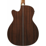 Retro Ibanez AC391RCE, chitarra elettroacustica nera/naturale, con top in abete Sitka e intarsi "Tree of Life" sulla tastiera
