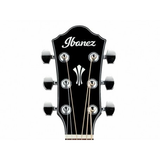 AEG50L di Ibanez, chitarra acustica elettrificata mancina, finitura nera, con preamp intuitivo e piroli del ponte Ibanez Advantage