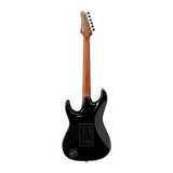 Chitarra elettrica nera Ibanez con 22 tasti jumbo, ponte Gotoh e pickup Alnico, ideale per esplorare nuove sonorità