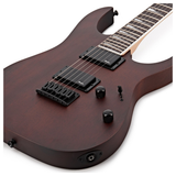 Ibanez GIO GRG121DX, chitarra elettrica con corpo in mogano, manico in acero, 24 tasti jumbo, finitura Walnut Flat