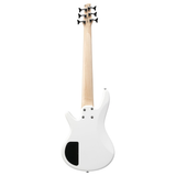 Ibanez GSR186-PW, basso elettrico 6 corde, elegante finitura Pearl White, corpo in okoume, pickup Dynamix H per suono potente