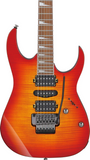 Ibanez RG470DXFM-CS, chitarra elettrica con tastiera in jatoba, tasti jumbo e ponte Edge-Zero II, finitura Cherry Sunburst