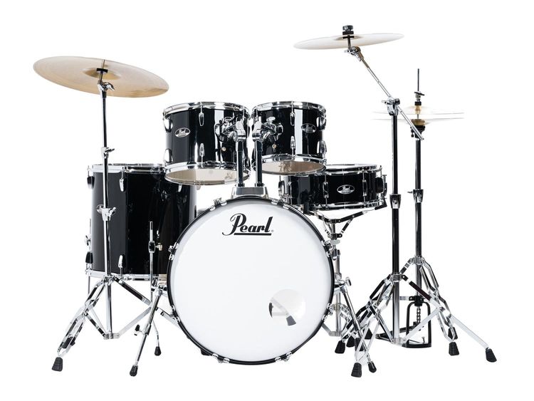 Pearl Roadshow RS525SBC C 31 Jet Black Batteria acustica con piatti Sabian e sgabello
