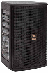 Sistema audio portatile FREEPASS6 con diffusore, amplificatore da 75 W e mixer a 5 canali, ideale per eventi dal vivo