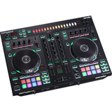 Controller DJ Roland DJ-505 a due canali e quattro deck per Serato DJ, con drum machine TR integrate e funzioni avanzate