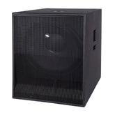 Subwoofer Proel S18A, woofer 18", potenza 600W, risposta 36Hz-140Hz, SPL 131dB, cabinet in multistrato, finitura nera