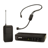 Sistema wireless Shure BLX14E/P31: trasmettitore bodypack, ricevitore diversity e microfono a condensatore per performer