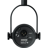 Shure MV7+, microfono dinamico cardioide, uscite USB-C e XLR, 24 bit, compatibile con Windows, Mac, iOS e Android
