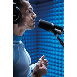 Shure MV7+, microfono dinamico cardioide, 24 bit, 50Hz-16kHz, uscite USB-C e XLR, compatibile con vari sistemi operativi