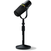 Kit podcast Shure MV7+: comprende microfono nero, supporto Gator e cavo USB-C da 3 metri, perfetto per creator e podcaster