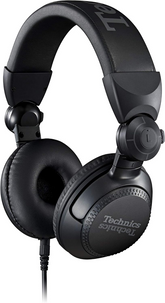 Cuffie Technics EAH-DJ 1200 EK con driver 40mm, impedenza 45 Ohm, risposta 8Hz-30kHz, peso 233g e accessori vari