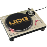 Slipmat antistatici neri e dorati per DJ, in feltro, diametro 30,5 cm, spessore 0,2 cm, venduti in coppia
