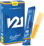 Confezione da 10 ance V21 per clarinetto Sib, misura 3.5, unione di forma conica e profilo per suono ricco e reattivo