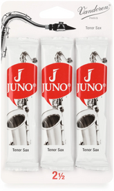 Ance Juno per sax tenore N.2.5, confezione da 3, progettate per studenti, sigillate per mantenere l'umidità e la freschezza