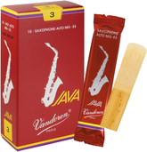 Ance Vandoren Java Red Cut per sax alto, misura 3, confezione da 10, suono ricco e proiezione eccellente