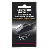 Pastiglie trasparenti Vandoren VMC6+ per bocchino, spessore 0,35 mm, confezione da 6, proteggono da segni di denti