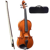 Violino 4/4 completo con custodia nera, archetto in legno e colofonia, progettato per lo studio e l'orchestra