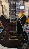 B-STOCK D'angelico Deluxe Mini DC Satin Brown Burst Chitarra Semiacustica