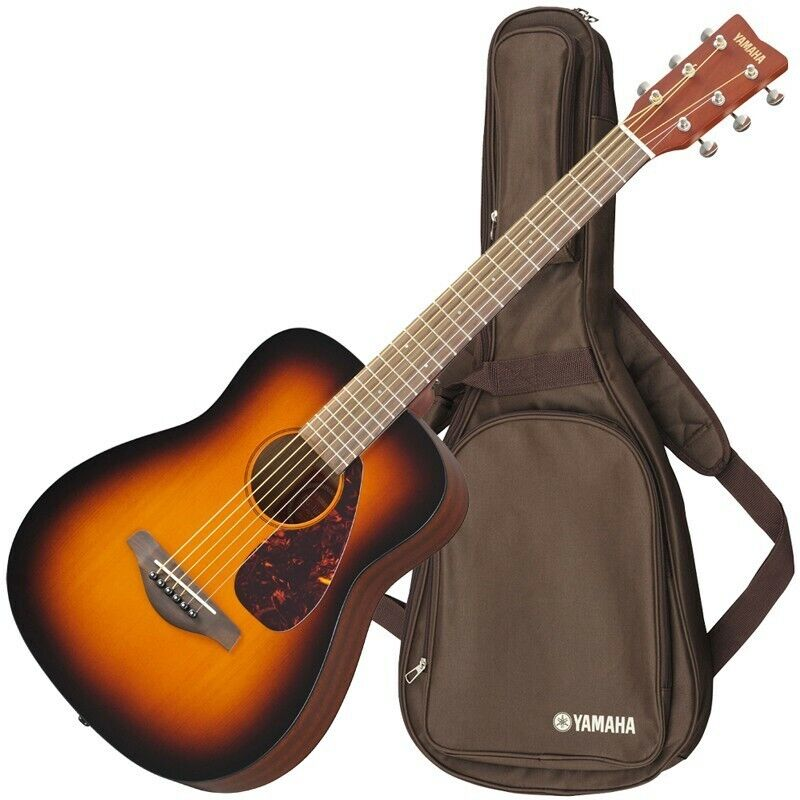 Chitarra acustica JR2S tabacco sunburst, design compatto, top in abete massello, borsa da concerto inclusa per il trasporto