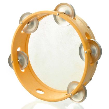 Angel Tambourine AKT-10 Tamburello in vera pelle 16CM